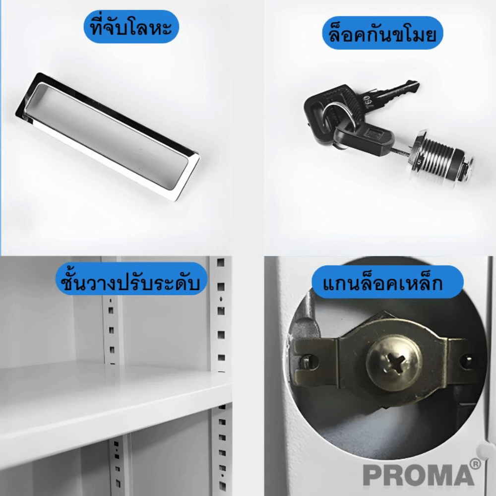 [PRE-ORDER] ตู้เก็บเอกสารสำนักงาน อเนกประสงค์ PROMA-OF09-E สีดำ_7